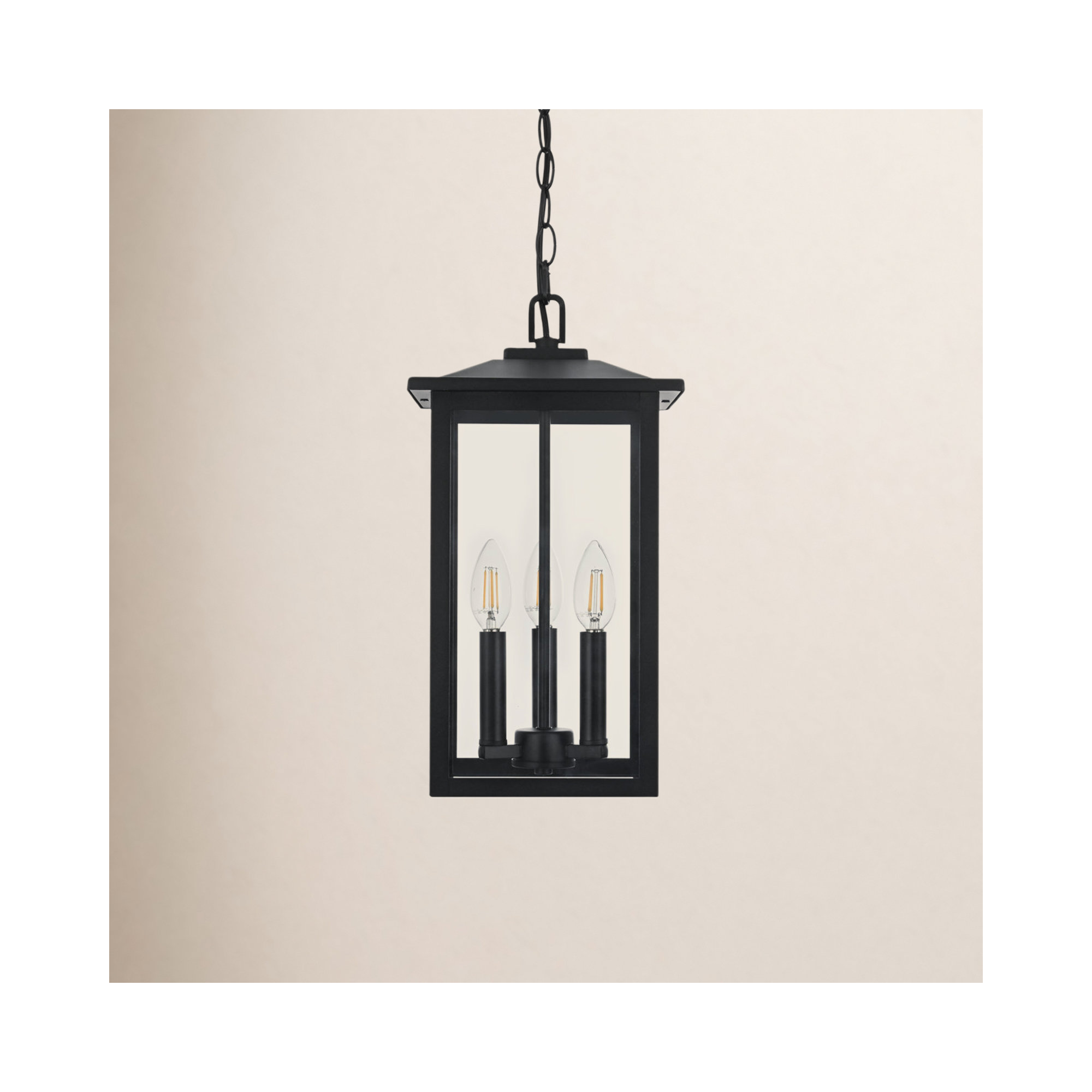 Glenwood 9 Inch Outdoor Pendant in Black