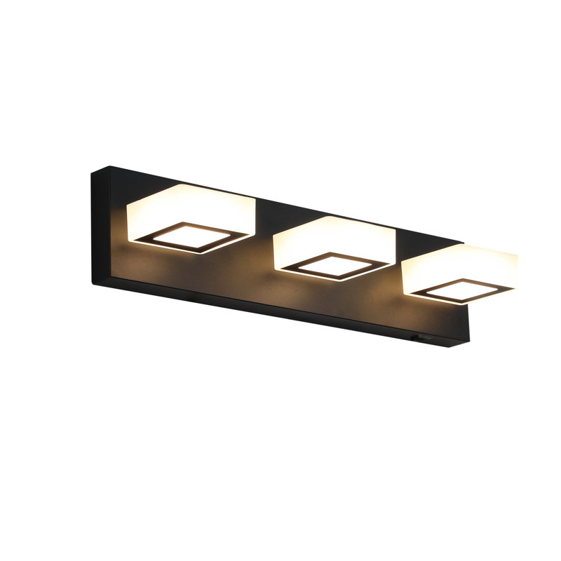 Luminaires de meuble-lavabo modernes pour salle de bain avec miroir 3 pièces, 3