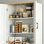 Armoire de rangement 67 pouces autoportante à 4 portes avec rangement réglable