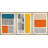 Abstract Vibrant Color Blocks " Bright Color Block Collage Abstract Shapes " 3 - Pieces-99083726-99083725