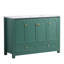 Ensemble de meuble-lavabo avec lavabo en céramique, armoire de rangement avec 4 portes à fermeture douce et 2 tiroirs-1188465957