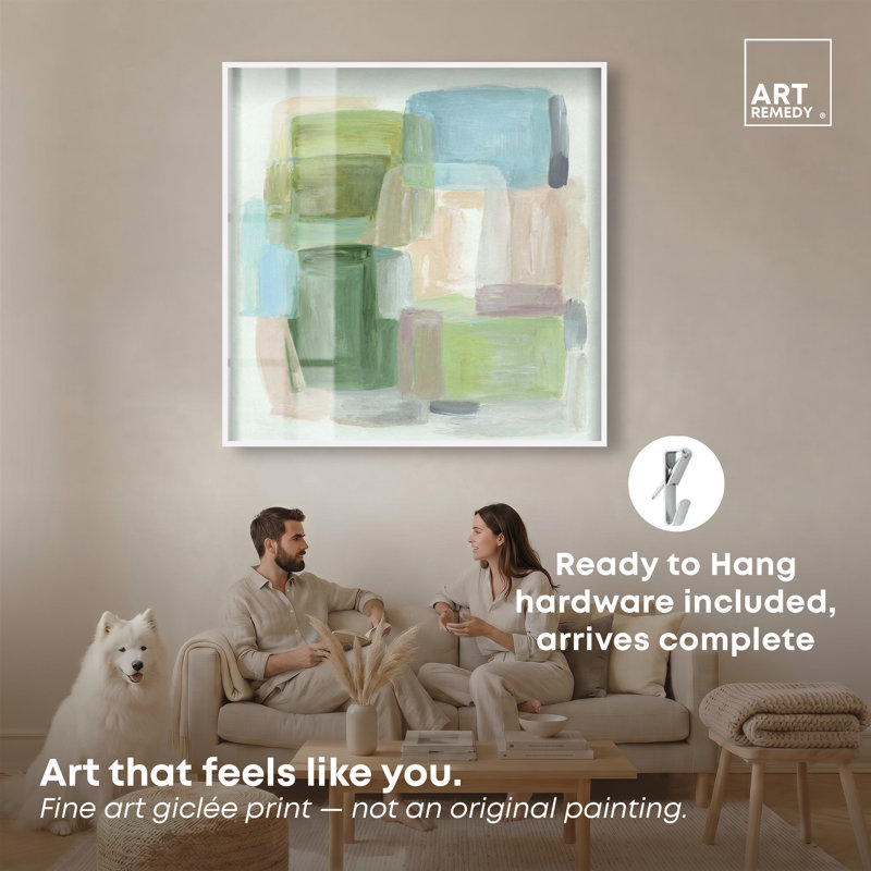 Décoration murale Ira Colmeva - Soft Structure I Shadowbox Print par Art Remedy, cadre noir, 44 x 44, H 50 po x l 50 po