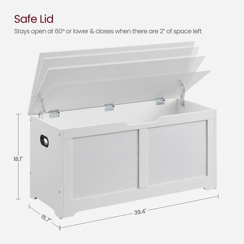 Storage Bench, Cloud White, 18.1" H x 39.4" W x 15.7" D