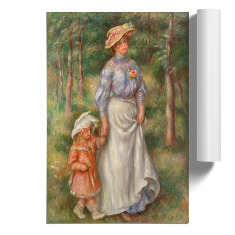 Promenade by Pierre Auguste Renoir - Frameless Print, 59cm H x 42cm W x 0.1cm D