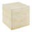 Faux Travertine Cube MGO Side Table Light Tan