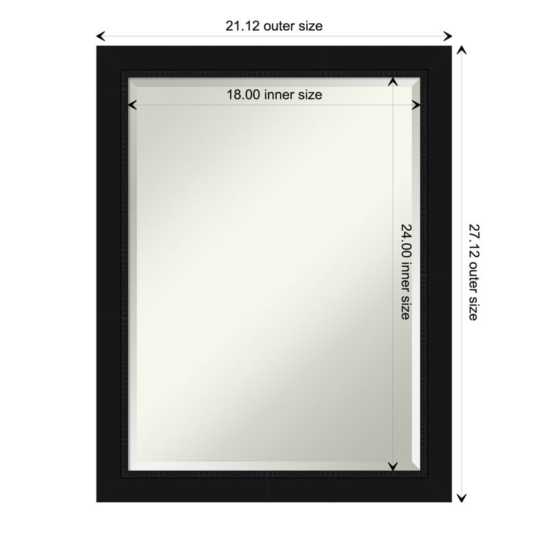 Miroir de salle de bain Hamlan, 27,12 po x 21,12 po