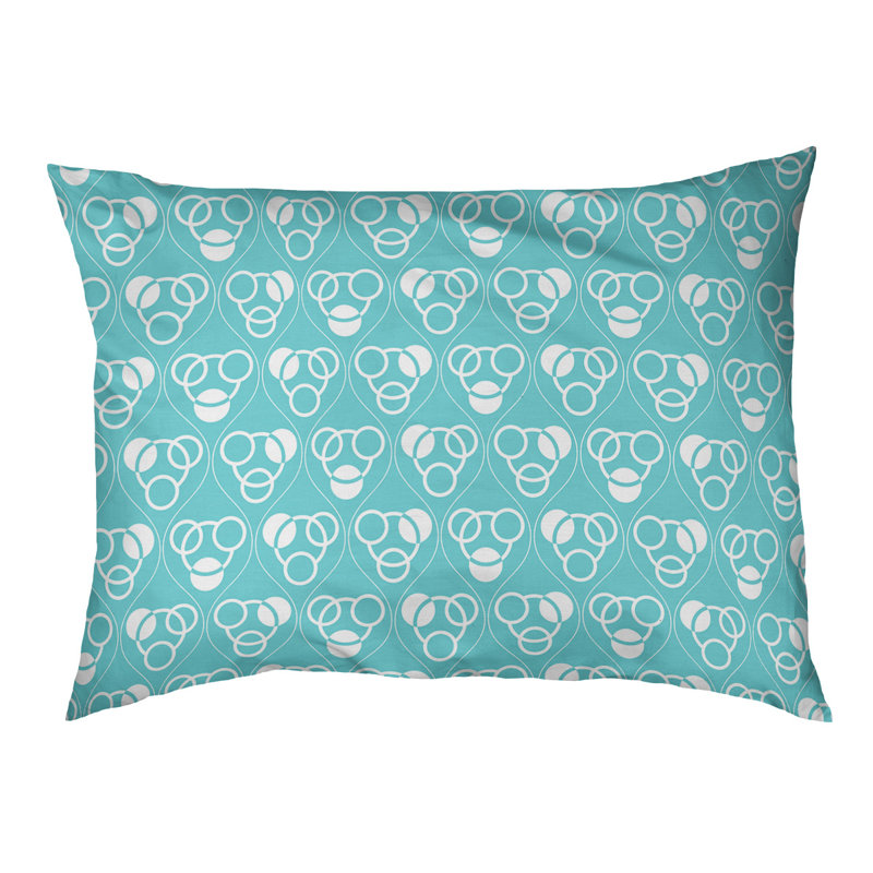 Coussin pour chien Chen, Bleu glacier, Petit (l 28 po x P 18 po x H 6 po)
