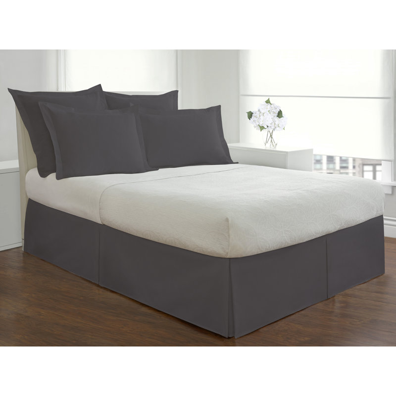 Jupe de lit 14 po en microfibre sur mesure Today's Home, Roi, gris