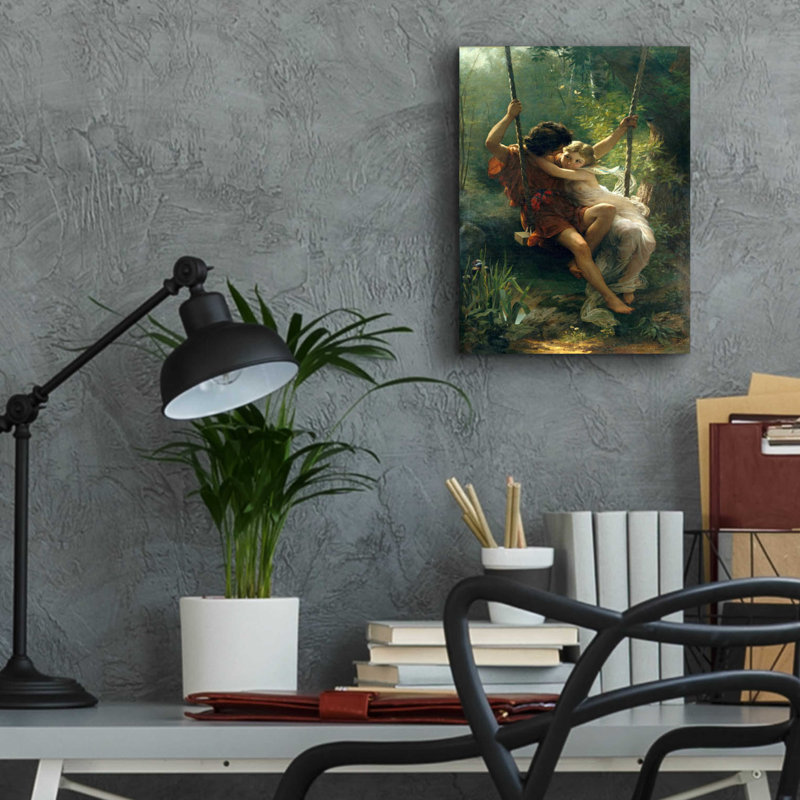 «Springtime» par Pierre Auguste Cot, art mural en verre acrylique, H 16 po x l 12 po x P 0,13 po