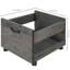 Vintage Vinyl Record Rolling Crate Multimedia Tabletop Storage