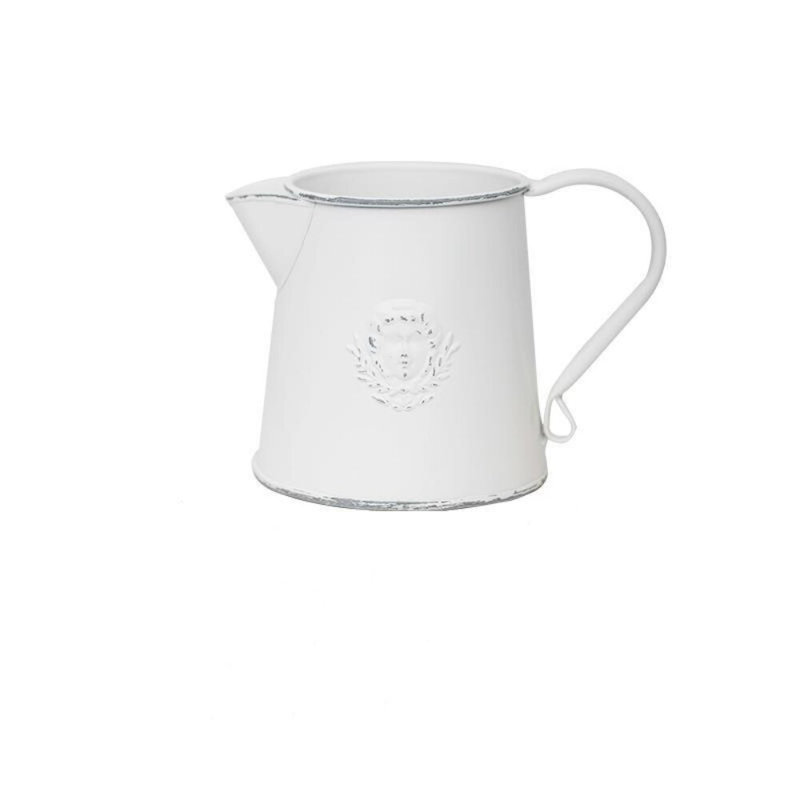 Metal Pitcher Vase, 5.7" H x 7.87" W x 5.2" D