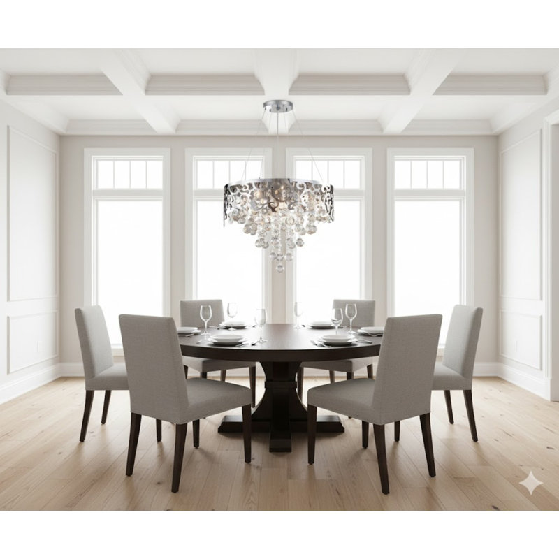 Lustre en cristal 6 lumières Transitional