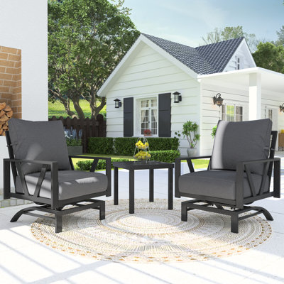 2 - Person Outdoor Motion Rocker Chairs with Cushions