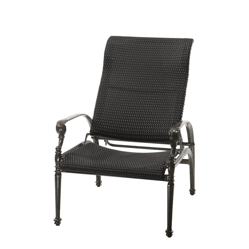 Grand Terrace Woven Reclining Chair, Mahogany, Vintage