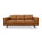 Chase Mid Century Modern Genuine Leather Sofa
