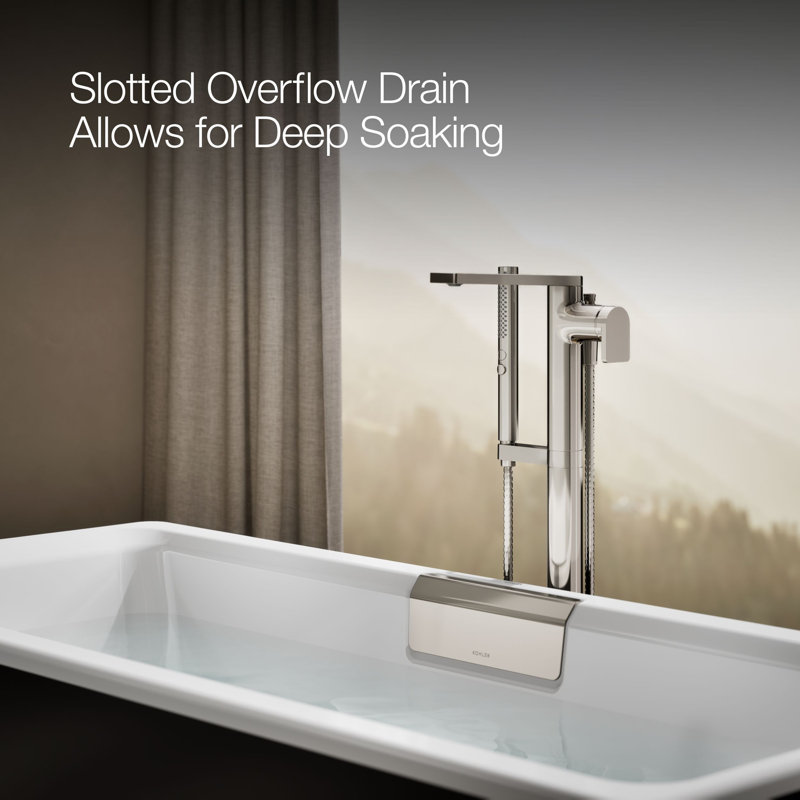 Volute 63 In. X 28-3/8 In. Freestanding Bath With Shroud
