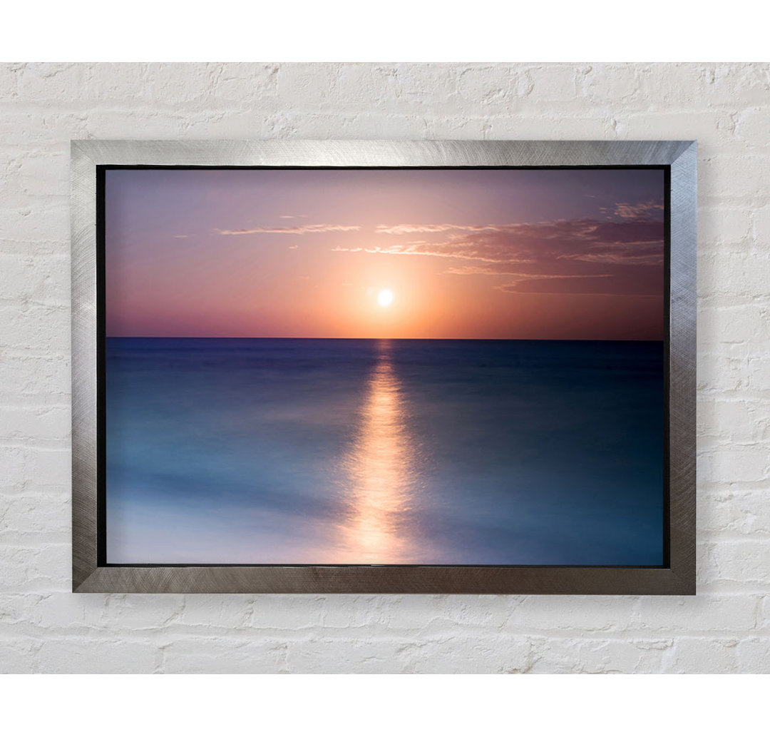 Gerahmtes Leinwandbild Tranquil Ocean Sun