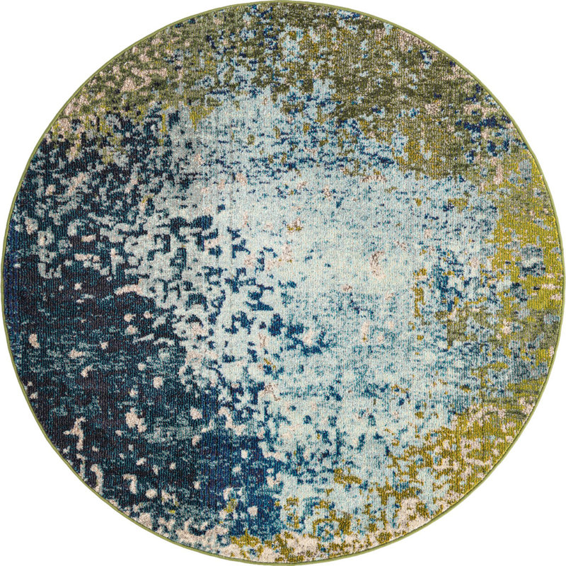 Estelle Abstract Indoor Rug, Round 5'