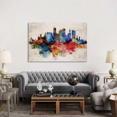 Boston Abstract - Wrapped Canvas Print
