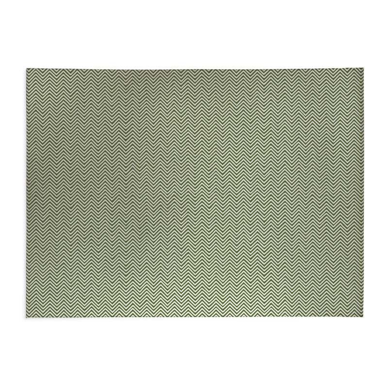 Chevy Champ Low Profile Kitchen Mat, Rectangle 4' x 6', Olive Green