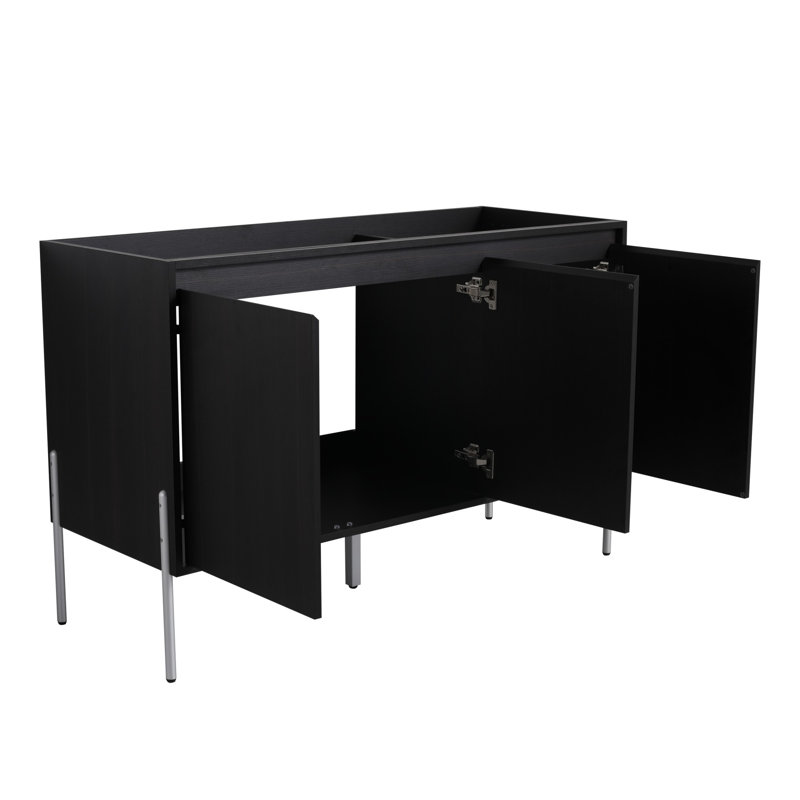 Freestanding Bathroom Vanity-Excluding Sink, Dark Oak