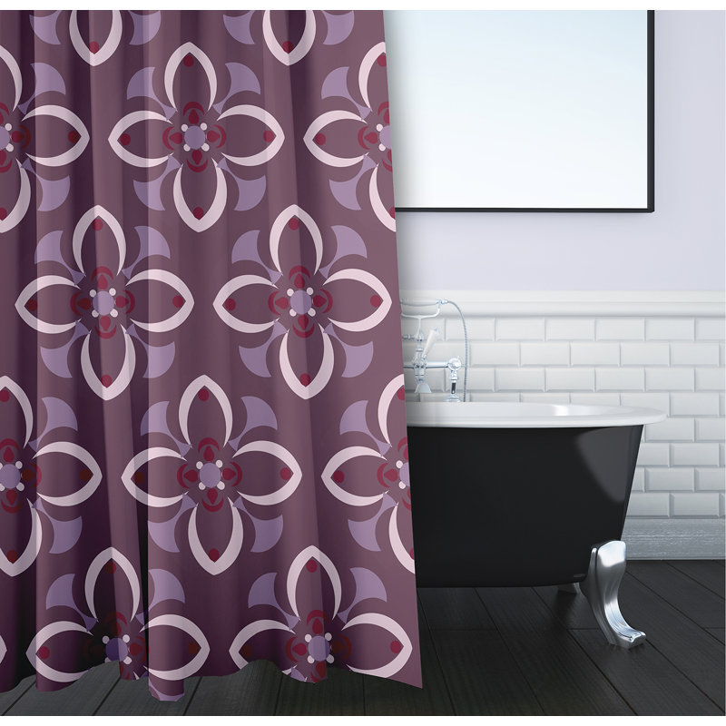 Rideau de douche Katrina, Mauve / Rose