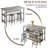 Grondin 47.24" Iron Kitchen Island Set-1016833062