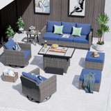 GRST Rattan Sofa Seating Group with Cushions