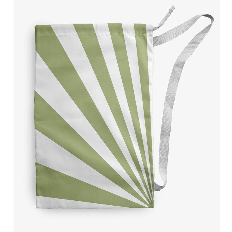 Sac à linge Fan Stripe, Petit (H 29 po x l 18 po), Vert