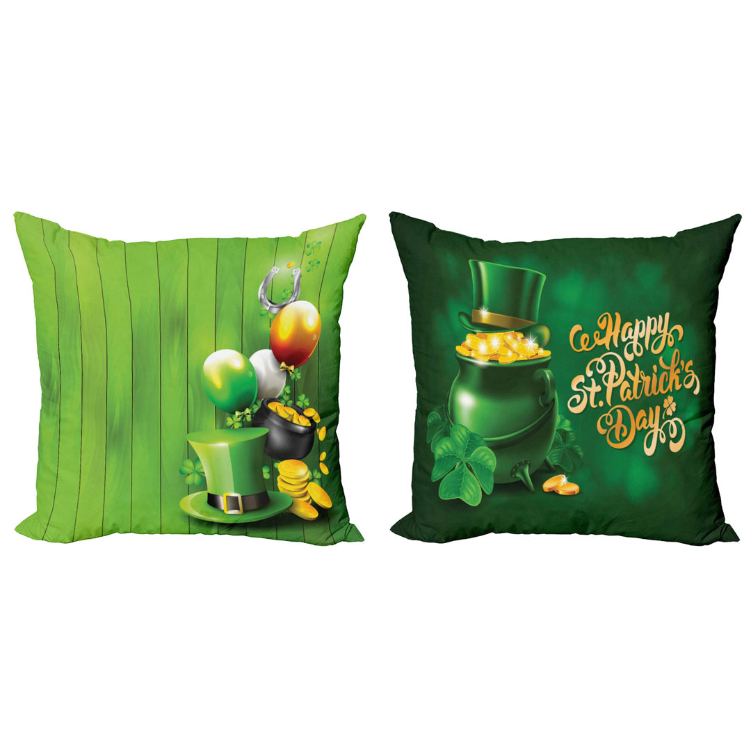 Dekokissen Kissenbezug, Leprechaun Signs, St. Patrick Tag, Smaragd Lime Grün Orange