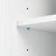 Grande armoire de rangement blanche avec trois tiroirs pour l'organisation de la salle de bain, glissières en métal, assemblage facile - bureau et salle de bain, grande capacité, tablettes réglables-2117963385