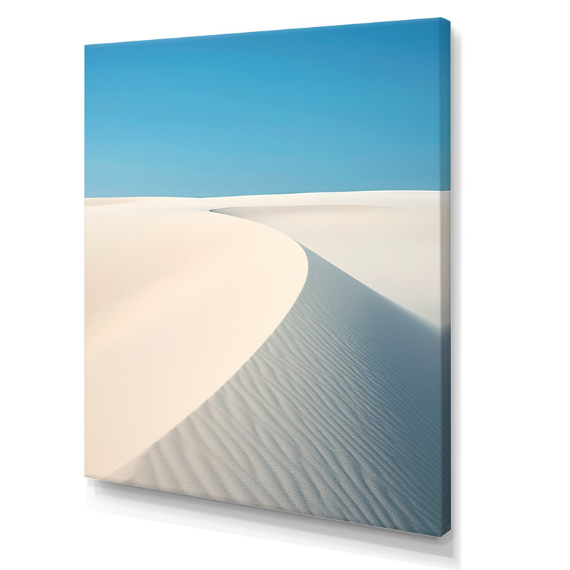 «White Dune Solitude I» sur toile, H 32 po x l 16 po x P 1 po, Toile tendue