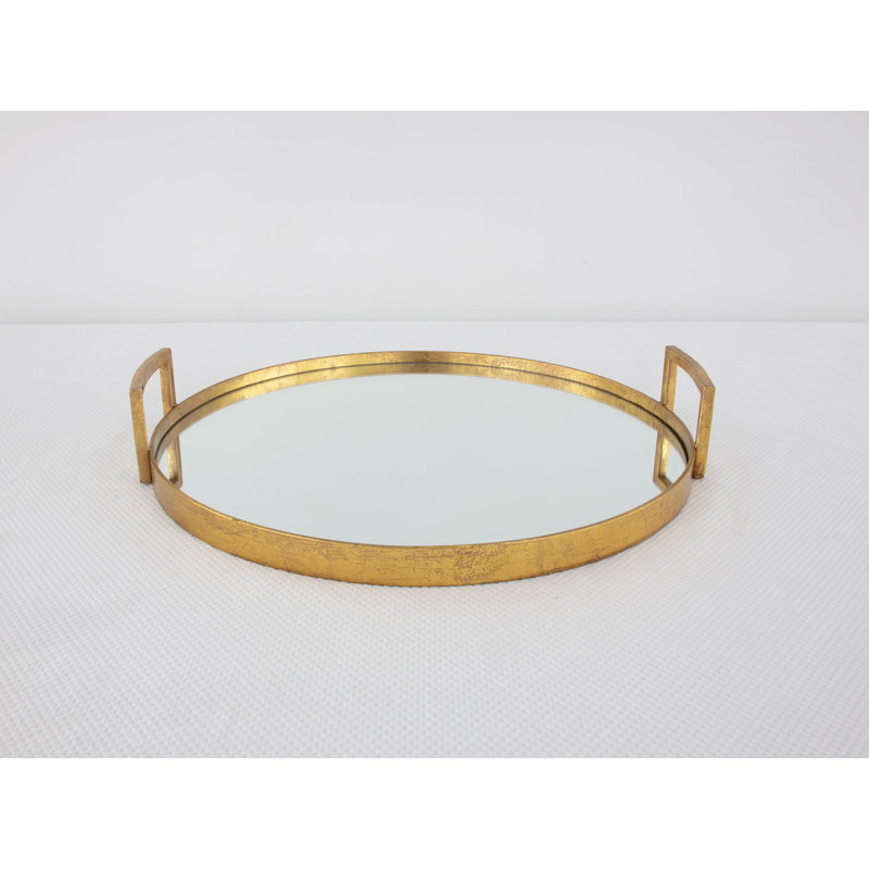 Ono Decorative Tray, Antiqued Gold Leaf