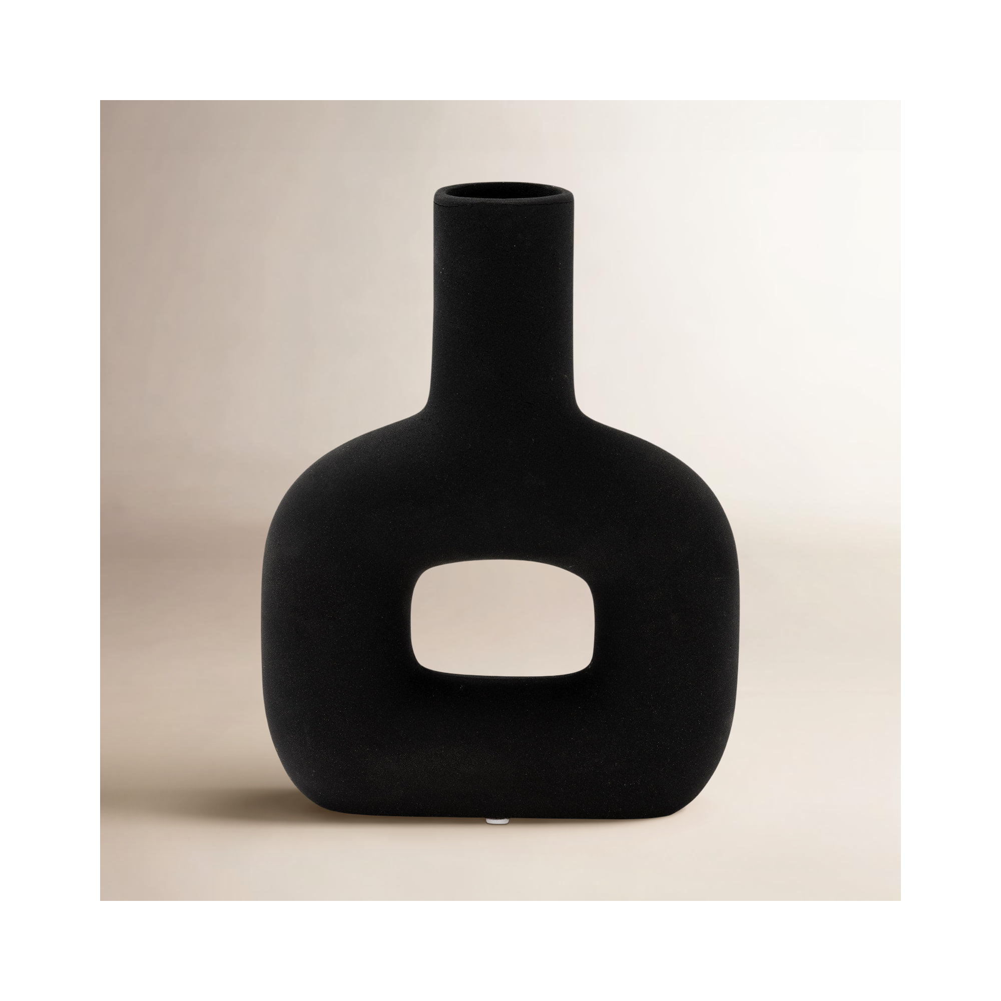 Sagebrook Home Rachael Artistic Modern Ceramic Vase, Black