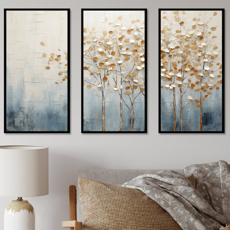 Graham - Tree Wall Art Set, Black Floater Framed, 32" H x 48" W