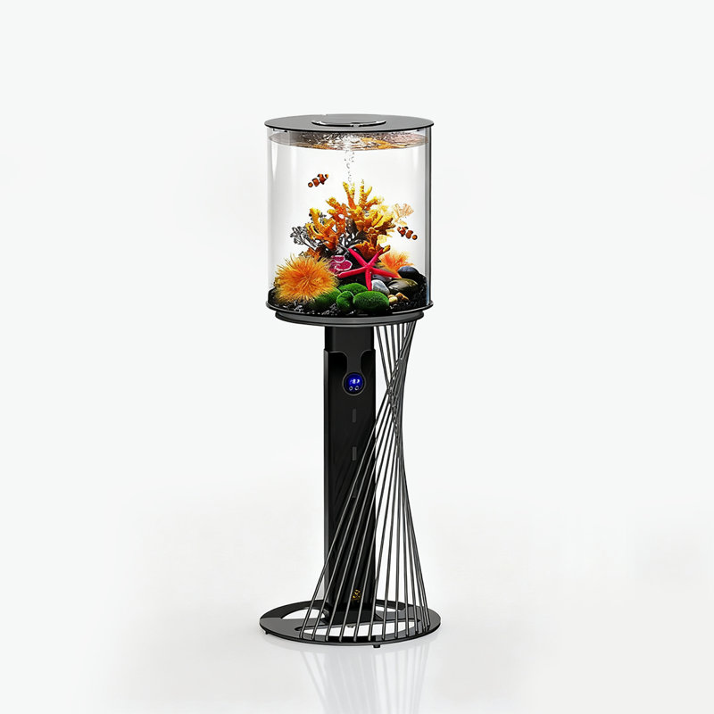 Aquarium cylindrique 360 °, Noir