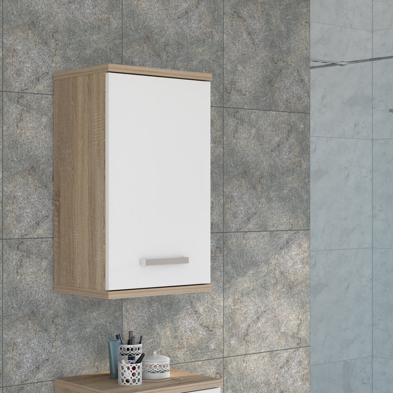 Catilin Bathroom Cabinet, Oak/White
