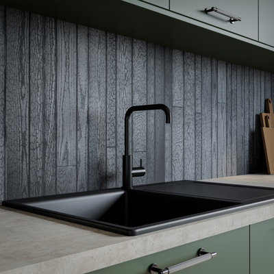 Shou Sugi Ban Aluminium Kitchen Splashback