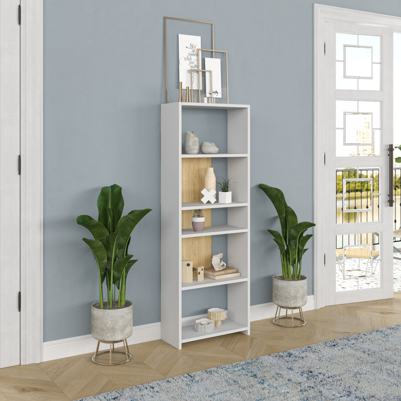 Amunra Bookcase, White/Oak