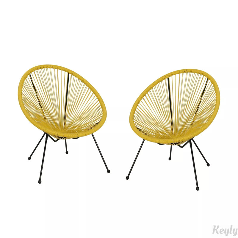 Ensemble de 2 chaises d'extérieur ANson, Yellow