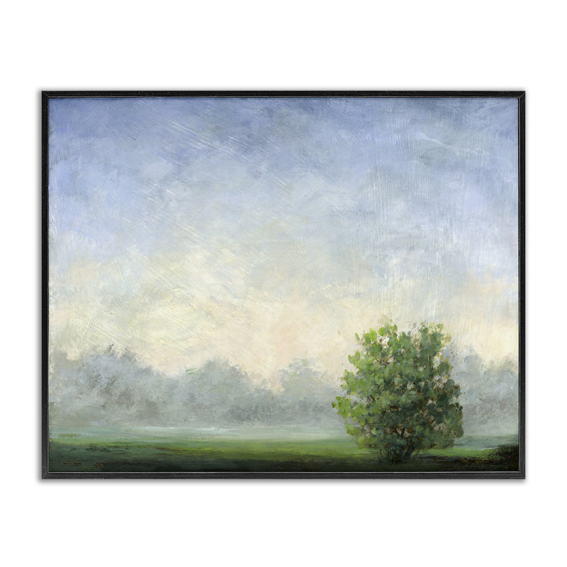 «Serene Morning in Countryside», estampe numérique, design par Ashley Davis, H 11 po x l 14 po, Giclée encadrée noir minuit