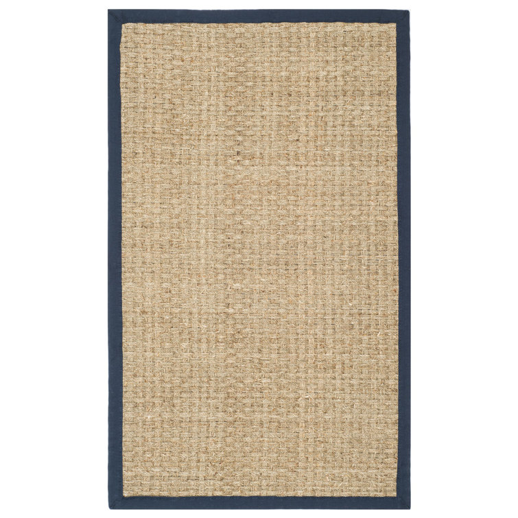 Delapena Solid Colour Bamboo Slat / Seagrass Hand Woven Area Rug