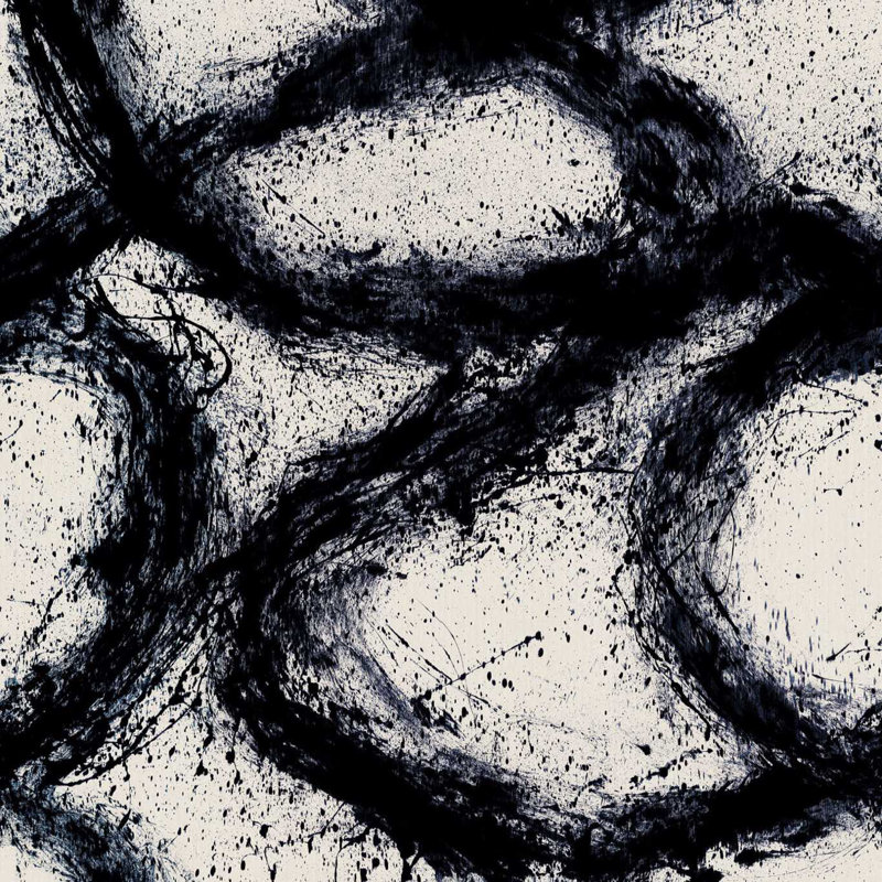 Enigmatic Wallpaper, Japanese Ink/Origami