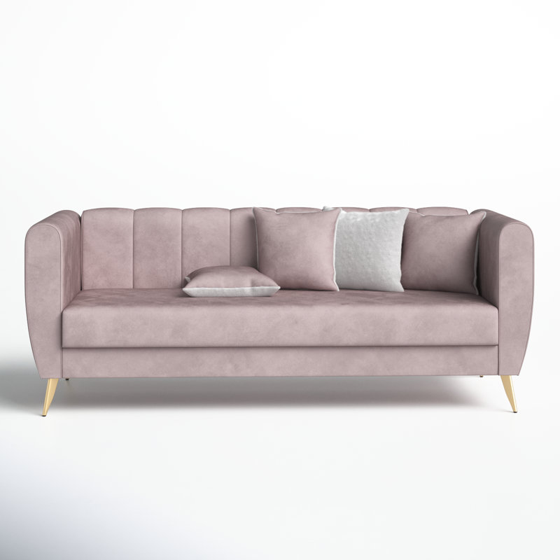 Palmieri 72'' Velvet Sofa, Pink