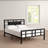 Karaka Vegan Leather Metal Open-Frame Bed-19923429-19923428