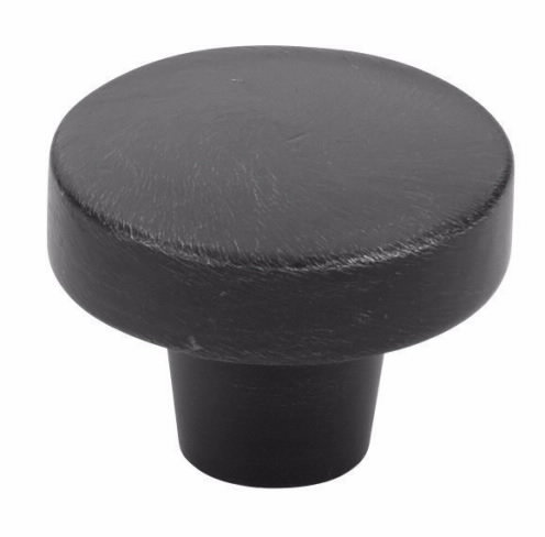 Emtek Rustic Modern Round Cabinet Knob 1-3/4", Flat Black Bronze Patina, 1.38''