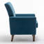 Fauteuil à motifs en mélange de polyester avec structure en bois de bouleau massif, pieds fuselés bruns et siège rembourré en mousse pour le salon ou le bureau-1237772922