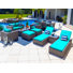 Yussuf Wicker 14 - Person Patio Conversation Set with Cushions