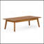 Ensemble de causeuse et table basse d'extérieur en bois d'acacia avec coussins, teck clair et blanc