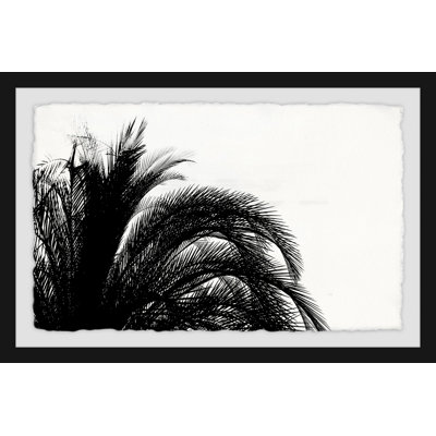 Palm Tree Foliage 1 Piece Single Picture Frame Wall Art